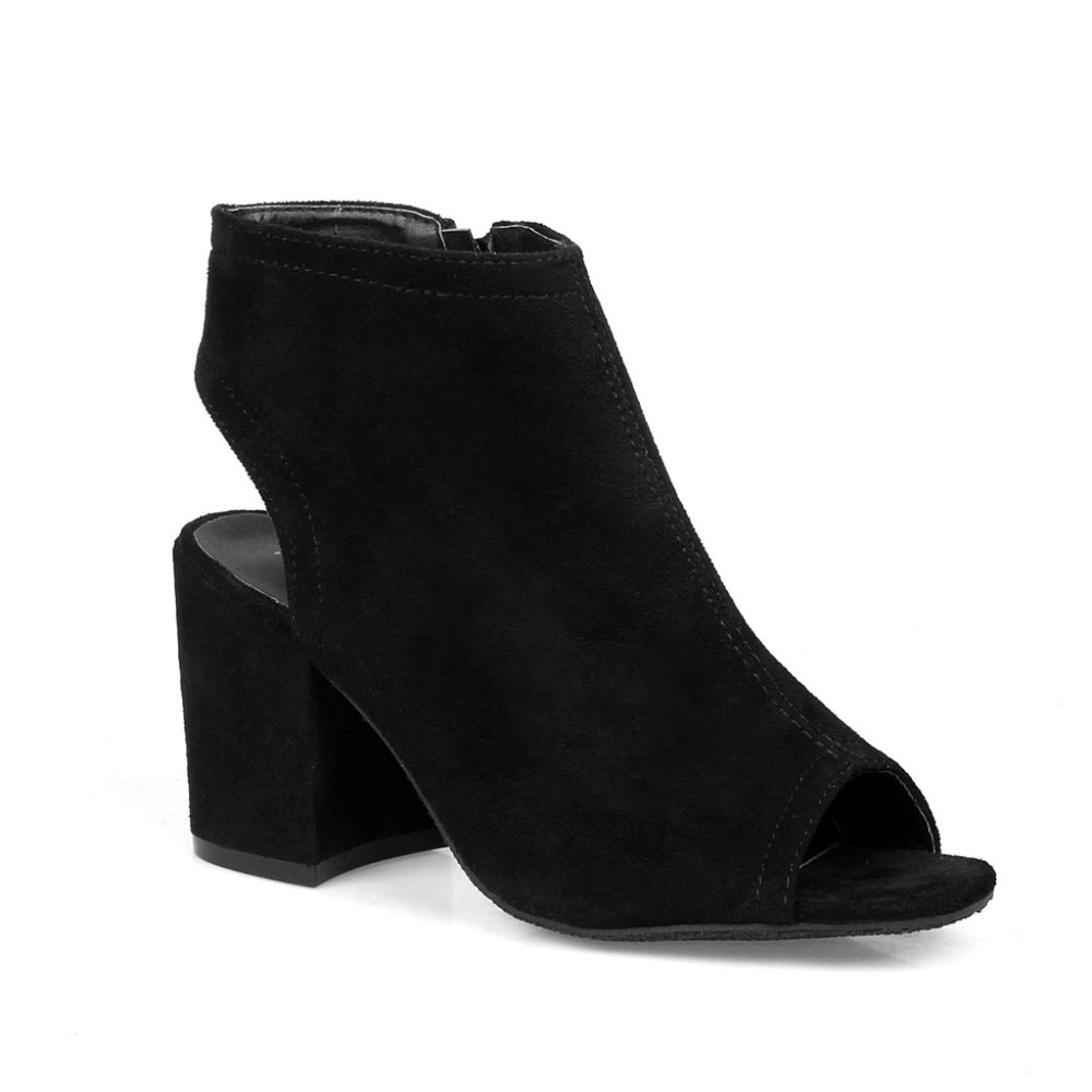 Lilard-01 Chunky Heel Women's Pee Toe Booties